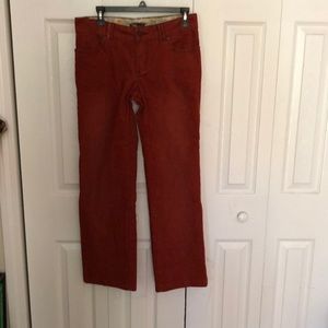 Prana rust color corduroys. Small.